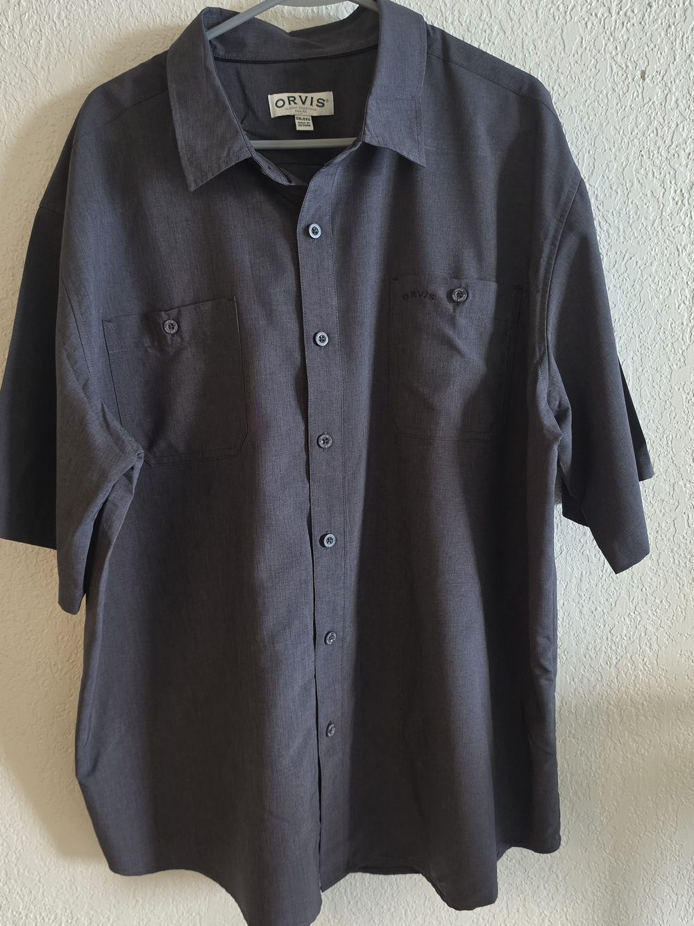 Orvis Men's XXL Outdoor Fishing Shirt Gray